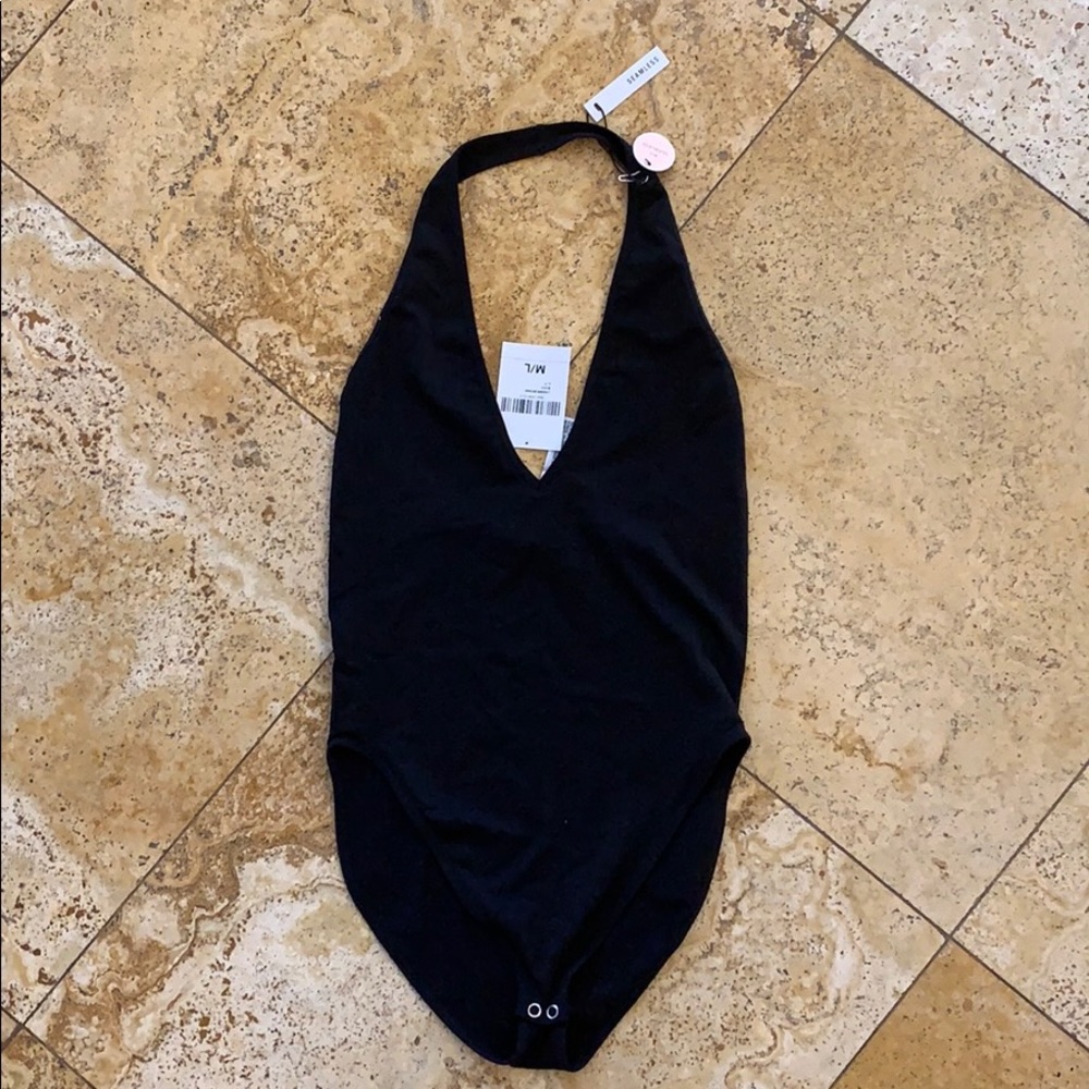 NWT Seamless bodysuit halter top